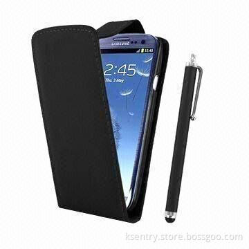 Flip Leather Case for iPhone/Samsung Galaxy S3 i9300/i9220/i9000, OEM Orders are Welcome